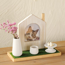 画像をギャラリービューアに読み込む, UTATANE ペット仏壇 ナチュラルウッドのほっこりステージ 【ミニナチュレ】仏具3点付きセット ツヤありホワイト